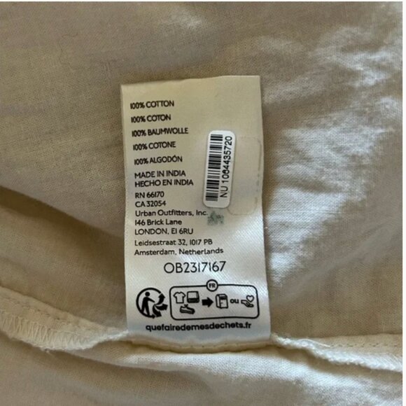 Free People 5 O'clock Tea Time Mini Dress Ivory Color Cotton size XS - Picture 11 of 11